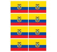 Drapeau Équateur (8 stickers 9.5x6.3cm) - Sticker