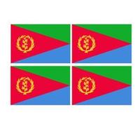 Drapeau Érythrée (4 stickers 9.5x6.3cm) - Sticker/autocollant G
