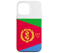 Drapeau érythréen en Forme de cœur Fier, fête Nationale du Patrimoine Coque pour iPhone 13 Pro Max