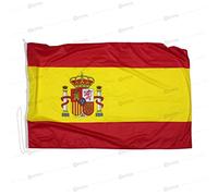 Drapeau Espagne 150x100cm en Tissu Nautique Coupe-Vent 115g/m², Drapeau Espagnol 150x100 Professionnel Lavable,Drapeau de l'Espagne 150x100 avec Cordon,Double Couture périmétrique et Bande de Renfort