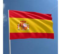 Drapeau Espagne 90 x 150 cm - Polyester Résistant aux Intempéries avec Passant pour Tige - Convient Intérieur/Extérieur