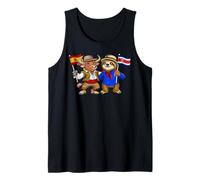 Drapeau Espagne Costa Rica Racines Espagnoles-Costariciennes Débardeur