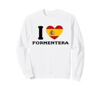 Drapeau Espagne I Love Formentera Ibiza Cœur Sweatshirt