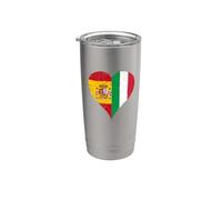 Drapeau Espagne Italie Génial du Fier Espagnol Italien Fans Gobelet isotherme en acier inoxydable double paroi