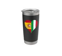 Drapeau Espagne Italie Génial du Fier Espagnol Italien Fans Gobelet isotherme en acier inoxydable double paroi
