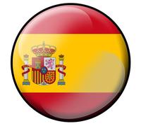 Drapeau Espagne Rond - 15cm - Sticker/Autocollant