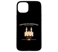 Drapeau Espagnol de la cathédrale de Saint-Jacques-de-Compostelle La Corogne Coque pour iPhone 15 Plus