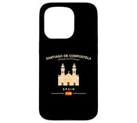 Drapeau Espagnol de la cathédrale de Saint-Jacques-de-Compostelle La Corogne Coque pour iPhone 15 Pro