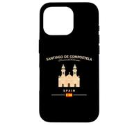 Drapeau Espagnol de la cathédrale de Saint-Jacques-de-Compostelle La Corogne Coque pour iPhone 16 Pro