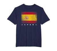 Drapeau Espagnol Espagne T-Shirt, Homme Grandes Tailles, Bleu Marine, 3X Tall