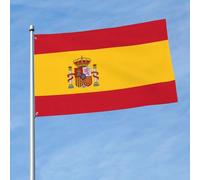 Drapeau espagnol imprimé 1,5 x 0,9 m, drapeau décoratif simple face, accroché dans la pelouse intérieure et extérieure balcons
