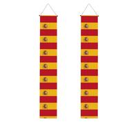 Drapeau espagnol imprimé tous types de célébrations rassemblements porche bannière réutilisable avec cordes de suspension