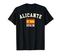 Drapeau Espagnol Vintage Alicante Espagne Souvenir rétro T-Shirt Graphique avec Valeur