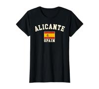Drapeau Espagnol Vintage Alicante Espagne Souvenir rétro T-Shirt Graphique avec Valeur