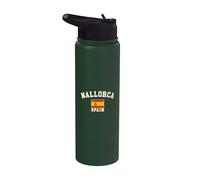 Drapeau espagnol vintage Majorque Espagne Souvenir rétro Stainless Steel Insulated Water Bottle