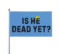 Drapeau « Est-il mort » 4 x 6 m, bannière, drapeaux, résistant aux UV et à la décoloration pour décoration intérieure et extérieure