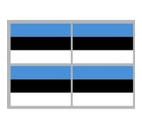 Drapeau Estonie (4 stickers 9.5x6.3cm) - Sticker/autocollant G