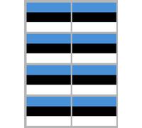Drapeau Estonie (8 Stickers 9.5x6.3cm) - Sticker/Autocollant