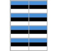 Drapeau Estonie (8 stickers 9.5x6.3cm) - Sticker/autocollant G
