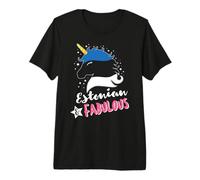 Drapeau Estonie Licorne estonienne T-Shirt Haut de Gamme