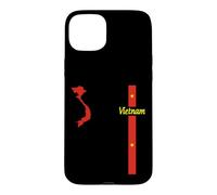Drapeau et Carte du Vietnam, Graphique Minimaliste de la fierté du Vietnam Coque pour iPhone 15 Plus