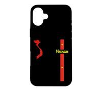 Drapeau et Carte du Vietnam, Graphique Minimaliste de la fierté du Vietnam Coque pour iPhone 16 Plus