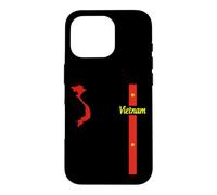 Drapeau et Carte du Vietnam, Graphique Minimaliste de la fierté du Vietnam Coque pour iPhone 16 Pro