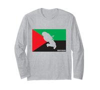 Drapeau et Carte Martinique 972 Cadeau Martiniquais Manche Longue