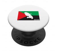 Drapeau et Carte Martinique 972 Cadeau Martiniquais PopSockets PopGrip Adhésif