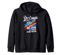 Drapeau et emblème de la RD Congo Jour de l'indépendance du 30 Juin Sweat à Capuche