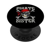 Drapeau et tête de Mort Jolly Roger pour Halloween PopSockets PopGrip Adhésif