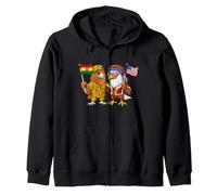 Drapeau États-Unis Ghana Origines américano-ghanéennes Fier Sweat à Capuche