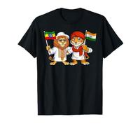 Drapeau Éthiopie Inde Racines éthiopiennes Fier Indien T-Shirt