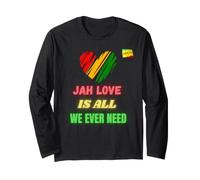 Drapeau éthiopien aux Couleurs d'un cœur d'amour Rasta Manche Longue