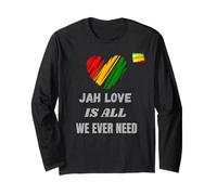 Drapeau éthiopien aux Couleurs d'un cœur d'amour Rasta Manche Longue