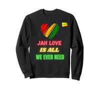 Drapeau éthiopien aux Couleurs d'un cœur d'amour Rasta Sweatshirt