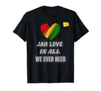 Drapeau éthiopien aux Couleurs d'un cœur d'amour Rasta T-Shirt