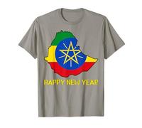 Drapeau éthiopien Happy Ethiopian New Year Ethiopian Dad Mom T-Shirt