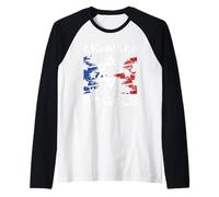 Drapeau étoile juive américain Runs on Bagels Manche Raglan