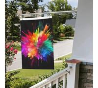Drapeau explosion de couleur 61 x 91 cm pour extérieur et intérieur, printemps, été, automne, hiver, drapeaux de jardin avec œillets verticaux double face pour décorations de cour