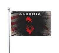 Drapeau Extérieur Carte De L'Albanie Pirate Drapeaux Haute Qualité Drapeau De Jardin Pour Jardin, Décoration D'Intérieur, Décoration D'Halloween, 90X150cm