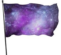 Drapeau extérieur de jardin de nébuleuse d'espace de galaxie étoiles et de planète, drapeau de jeu 3 x 5 pi décorations pour la maison extérieure