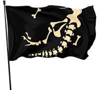 Drapeau extérieur de jardin de squelette de dinosaure, drapeau de jeu 3 x 5 pi décorations pour la maison extérieure
