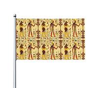 Drapeau extérieur des dieux égyptiens en polyester avec œillets en laiton, drapeaux de 3 x 5 pi