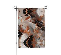 Drapeau extérieur double face en polyester avec impression éclaboussures de cuivre et texture marbrée