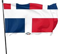 Drapeau extérieur du drapeau de jardin de la République dominicaine, drapeau de cour 3 x 5 pi décorations pour la maison extérieure