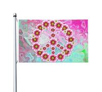 Drapeau Extérieur Fleur De La Paix Résumé Drapeaux Personnalisé Haute Qualité Drapeau De Jardin Pour Décoration D'Intérieur, Décoration D'Halloween, Festival, 90X150cm