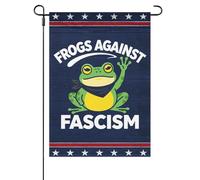 Drapeau extérieur « Grenouilles contre le fascisme » 12x18 double face, drapeaux de ferme double face
