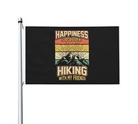 Drapeau Extérieur Le Bonheur, C'Est Une Journée Passée À Faire De La Randonnée Avec Mes Amis Pirate Drapeaux Diversité Drapeau De Jardin Pour Festival, Cadeau De Noë, 90X150cm