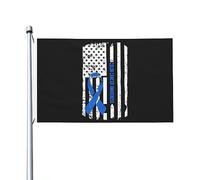Drapeau Extérieur Sensibilisation À La Lutte Contre Le Cancer Du Côlon Pirate Drapeaux Parfait Drapeau De Jardin Pour Festival, Jardin, Décoration D'Intérieur, 90X150cm